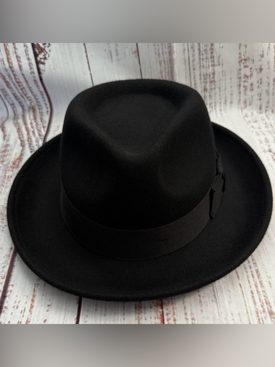 Hat in the Belfry Black Wool Fedora Hat main image 5